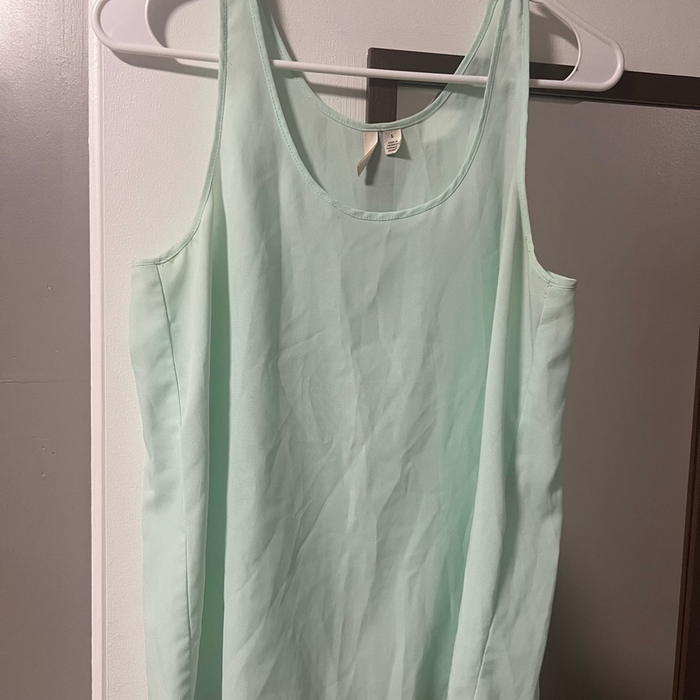 Vintage Y2K Light Mint Sleeveless Tank Top - Women's